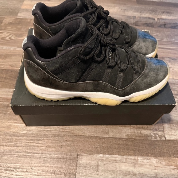 Jordan Retro Low Black, White, and Silver Sneakers - Picture 2 of 6